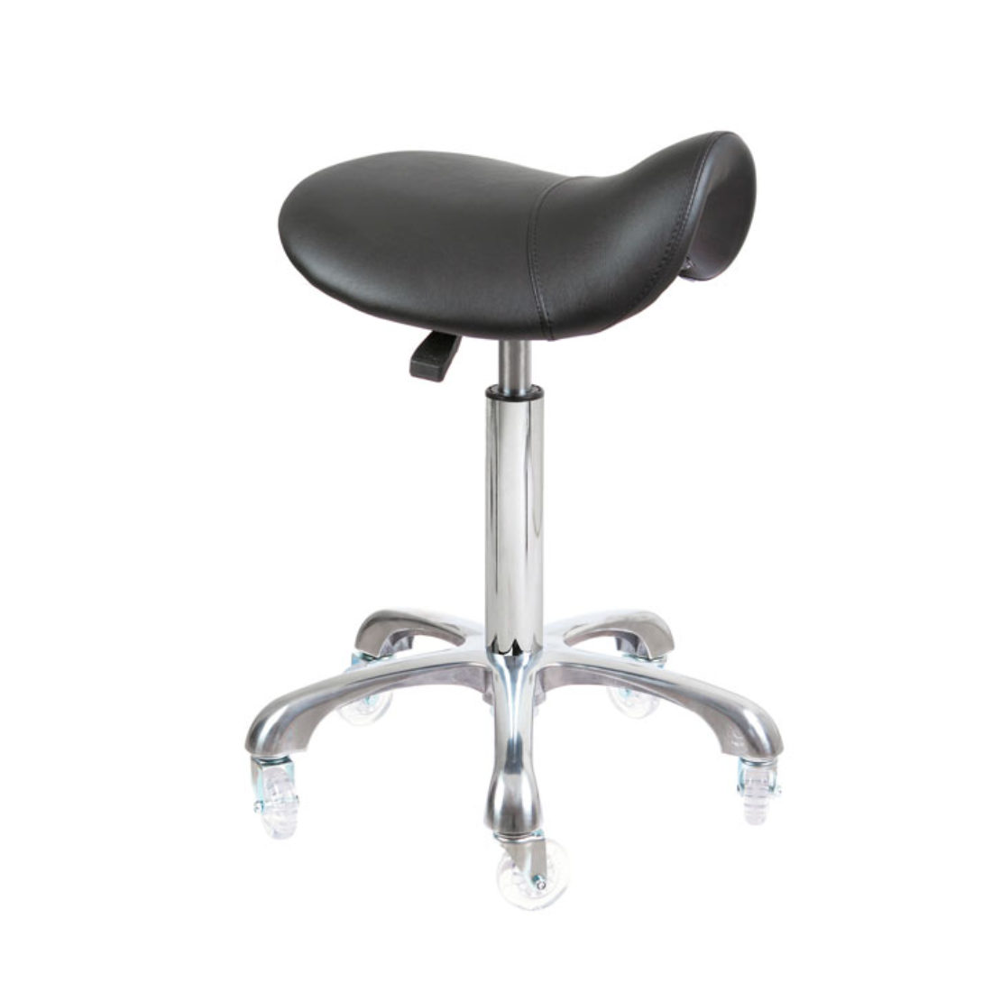 Barber-Stool-Wavy-Black-Aluminum-base