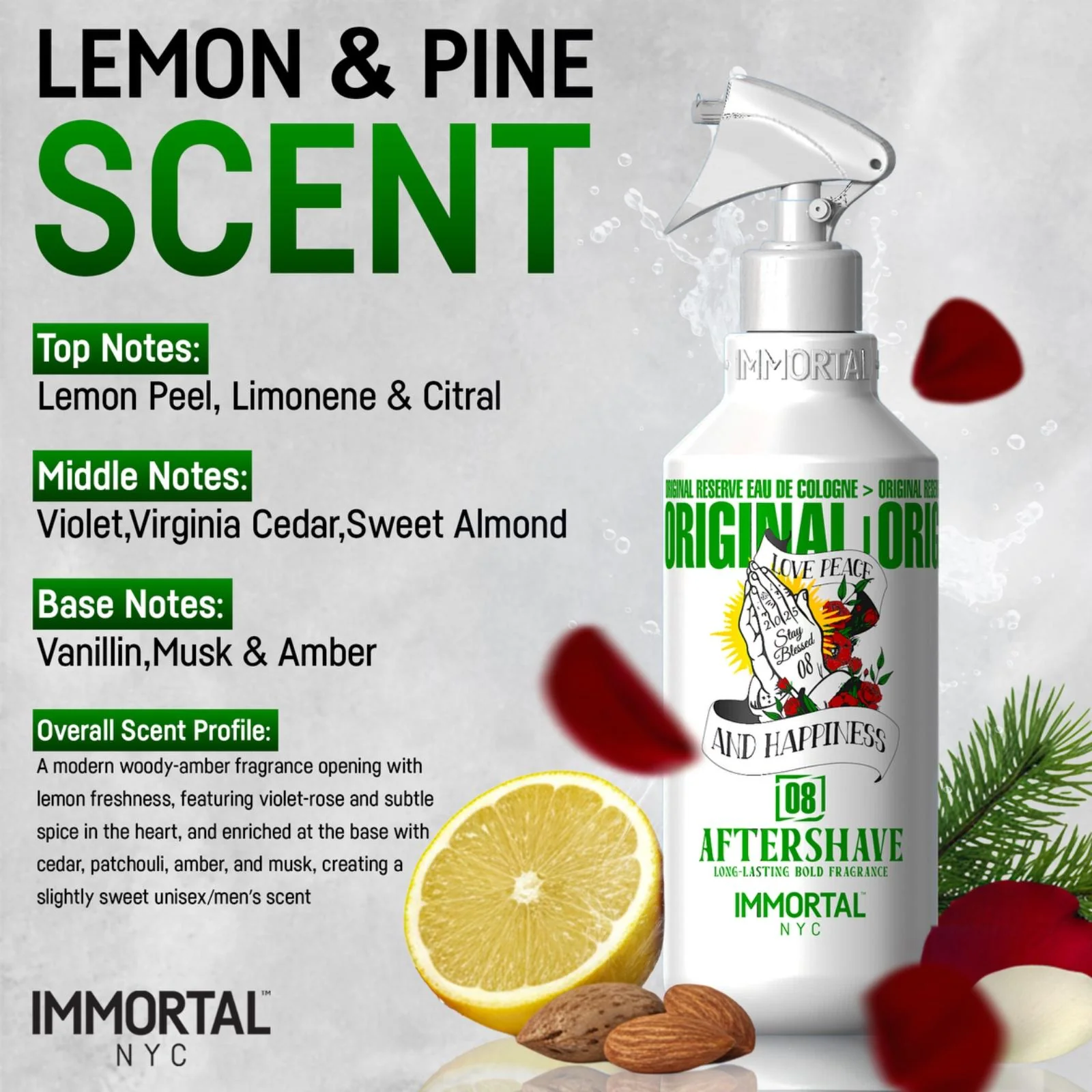 IMMORTAL - STAY BLESSED 08 AFTERSHAVE COLOGNE 500 ML