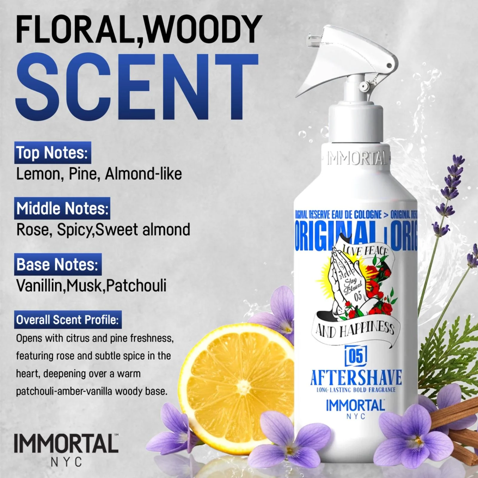 IMMORTAL - STAY BLESSED 05 AFTERSHAVE COLOGNE 500 ML